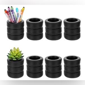 Tire Shaped Pen Holders and/or Planters (8 pcs)